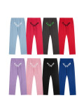 Cross-border American fashion sp5der casual full-diamond fleece-lined pants with letter print, American street hip-hop cartoon style, versatile and warm