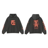 E.R.D Letter Print Hooded Sweatshirt for Men and Women, Casual Versatile Long Sleeve Top