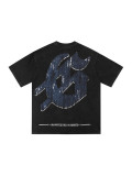 Good luck American trendy brand skull island all-over print high street unisex loose short-sleeve T-shirt cross-border foreign trade model