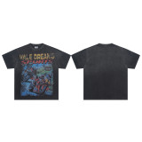 New Summer Fashion VALE Cross-Border Trend Brand American Print Street Hip-Hop Casual Pure Cotton Short-Sleeve T-Shirt