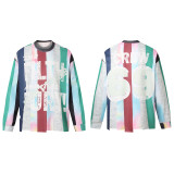 Cross-border foreign trade trendy new SAINT printed casual versatile breathable printed sports loose long-sleeve jersey