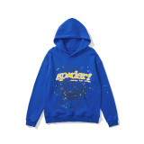 Cross-border American fashion sp5der loose-fitting American hip-hop street casual versatile pure cotton printed hoodie
