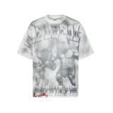 Cross-border American fashion VALE American street hip-hop print loose-fitting pure cotton casual daily short-sleeve T-shirt trendy brand