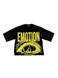 New 25ss Cross-Border Rhinestone Print American Streetwear High Street Short Sleeve T-Shirt