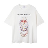 Cross-border trendy printed short-sleeve T-shirts for men and women, loose casual summer tops