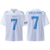ARCHIUES Spring/Summer New Digital Print Cross-Border Mesh Jersey Unisex Short-Sleeve T-Shirt American Fashion