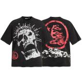 Cross-border American fashion Hellstar new high-quality printed vintage American street hip-hop pure cotton short-sleeve T-shirt