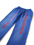 Cross-border American fashion Hellstar washed vintage hip-hop American street style printed casual pure cotton sweatpants