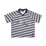 Cross-border American fashion brand VICINITY summer printed short-sleeve jersey breathable sports T-shirt high-quality loose fit