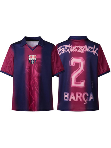 CACTUS JACK football jersey retro jersey World Cup Champions League co-branded sports Premier League Manchester United retro shirt