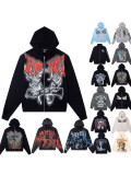 Cross-border trendy new style  American street hip-hop pure cotton highly realistic hooded sweatshirt