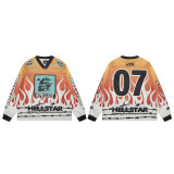 Cross-border American fashion Hellstar new American street hip-hop casual breathable versatile mesh long sleeve