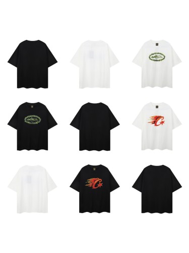 New men's fashion printed short-sleeve T-shirt, summer pure cotton, loose and versatile style