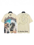 Summer Trendy GOD Print Loose Fit Pure Cotton Short Sleeve T-Shirt for Men and Women