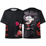 Supreme cross-border 25ss football jersey T-shirt mesh sports loose trendy unisex high street American style short sleeve