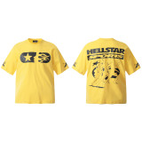 Cross-border American fashion Hellstar American street hip-hop retro printed pure cotton casual versatile short-sleeve T-shirt wholesale