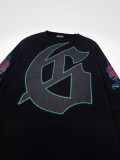Cross-border American fashion new style American street hip-hop printed retro pure cotton casual long-sleeve T-shirt