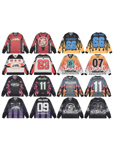 Cross-border American fashion Hellstar new American street hip-hop casual breathable versatile mesh long sleeve