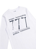 Cross-border American fashion E.R.D.'Melancholic Rich Kid' print American high street loose casual pure cotton trendy long-sleeve T-shirt