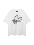 New men's fashion printed short-sleeve T-shirt, summer pure cotton, loose and versatile style