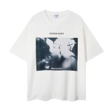 Printed short-sleeve T-shirt for men and women, loose and trendy for couples in summer