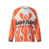 Cross-border foreign trade trendy new SAINT printed casual versatile breathable printed sports loose long-sleeve jersey