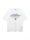 Trendy Letter Print Loose Short-Sleeve T-Shirt for Men and Women in Summer