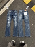 Cross-border trendy new Purple Brand ripped washed vintage street hip-hop denim pants