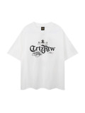 Series T-shirts with short sleeves, letter logo print, round neck, half-sleeve tops, base shirts, trendy on Instagram