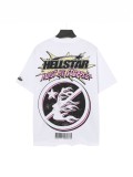 New printed short-sleeve T-shirt for men, summer loose fit, trendy brand, breathable and sweat-absorbent