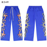 Cross-border foreign trade Vale new drawstring loose fit distressed street hip-hop American style pure cotton versatile pants
