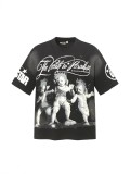 Summer new Hellstar printed short-sleeve T-shirt for men and women, loose and trendy casual top