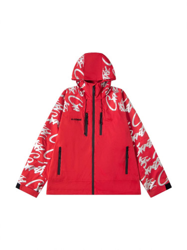 Cross-border American fashion brand Corteiz's new Alcatraz series windproof, waterproof, reflective streetwear jacket
