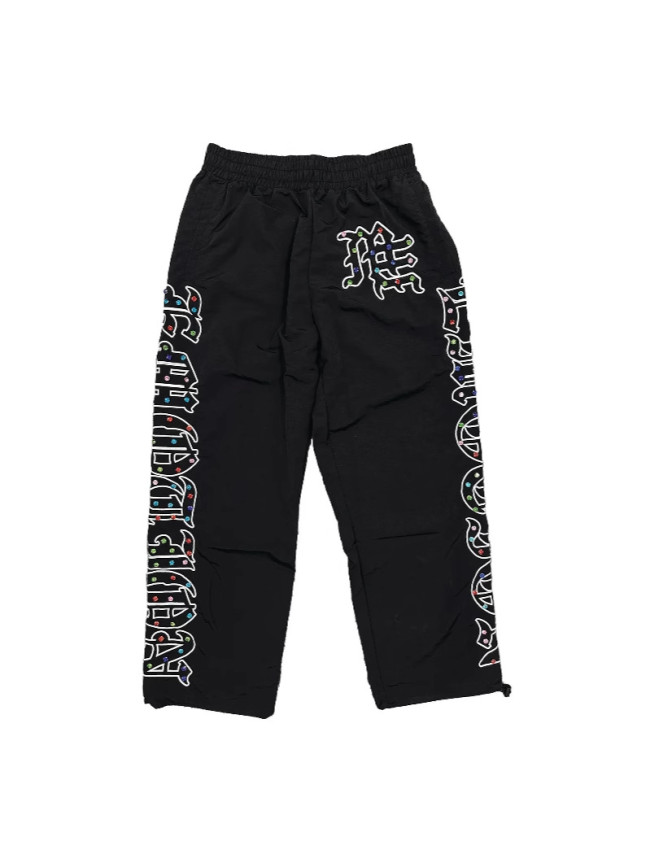 New cross-border  trendy black printed wide-leg sports pants, versatile for hip-hop and dancing