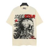 New printed short-sleeve T-shirt for men, loose fit, trendy summer tee