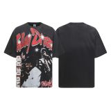 Cross-border American fashion brand VALE new American street hip-hop printed pure cotton versatile casual washed distressed short-sleeve T-shirt