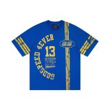Cross-border trendy new American street hip-hop pure cotton vintage distressed casual versatile short-sleeve shirt