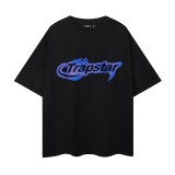 New cross-border American fashion Trapstar street style casual letter pattern black and white printed pure cotton short-sleeve T-shirt