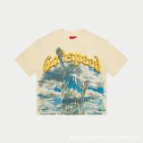 Summer Skull Rock Band Pattern Printed Short-Sleeve T-Shirt Unisex Trendy Pure Cotton