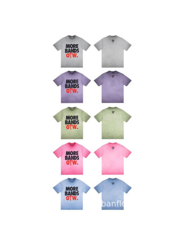 TRapstar trendy American-style letter print vintage washed short-sleeve T-shirt for cross-border sales