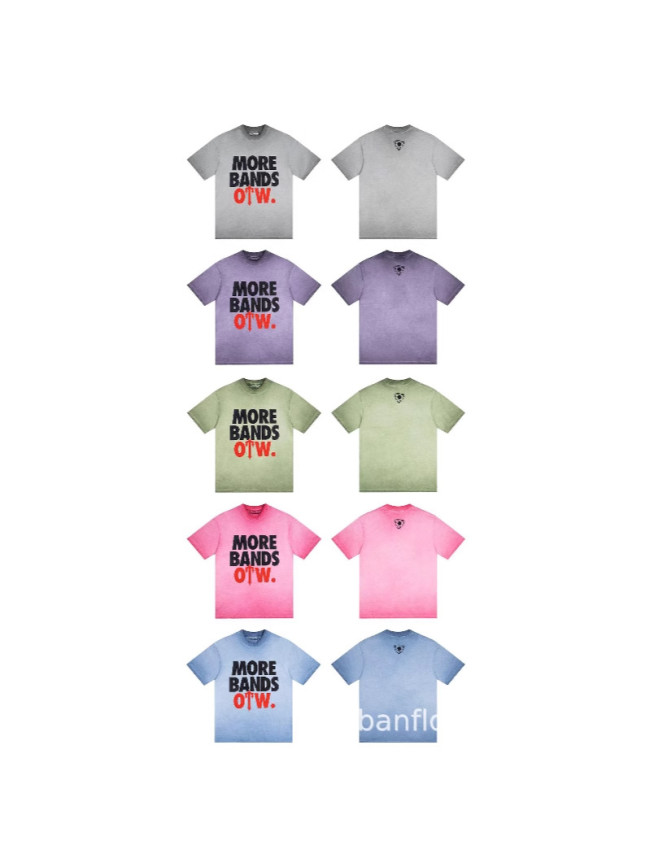TRapstar trendy American-style letter print vintage washed short-sleeve T-shirt for cross-border sales