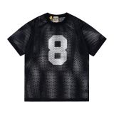 Gallerydept trendy brand classic letter logo printed loose-fitting spring/summer mesh T-shirt unisex jersey style round neck