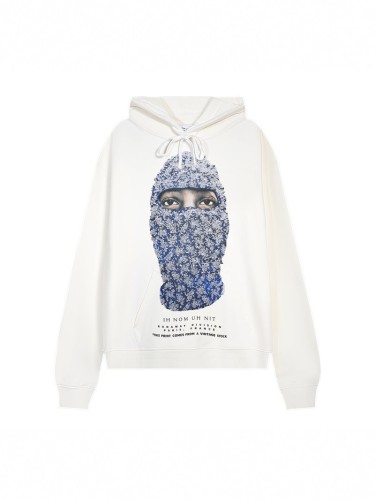 Printed hooded sweatshirt for couples, loose fit, new autumn style