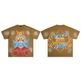 Cross-border American fashion Lost high street American hip-hop street casual new pure cotton versatile short-sleeve T-shirt
