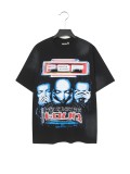 European and American hip-hop trendy printed short-sleeve T-shirt for men, loose and casual for summer