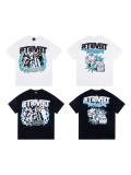 Retrovert trendy American high street short-sleeve men's T-shirt, casual and versatile, trendy brand