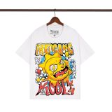 Cross-border trendy brand Glo Long's new printed pure cotton American street hip-hop casual versatile short-sleeve T-shirt