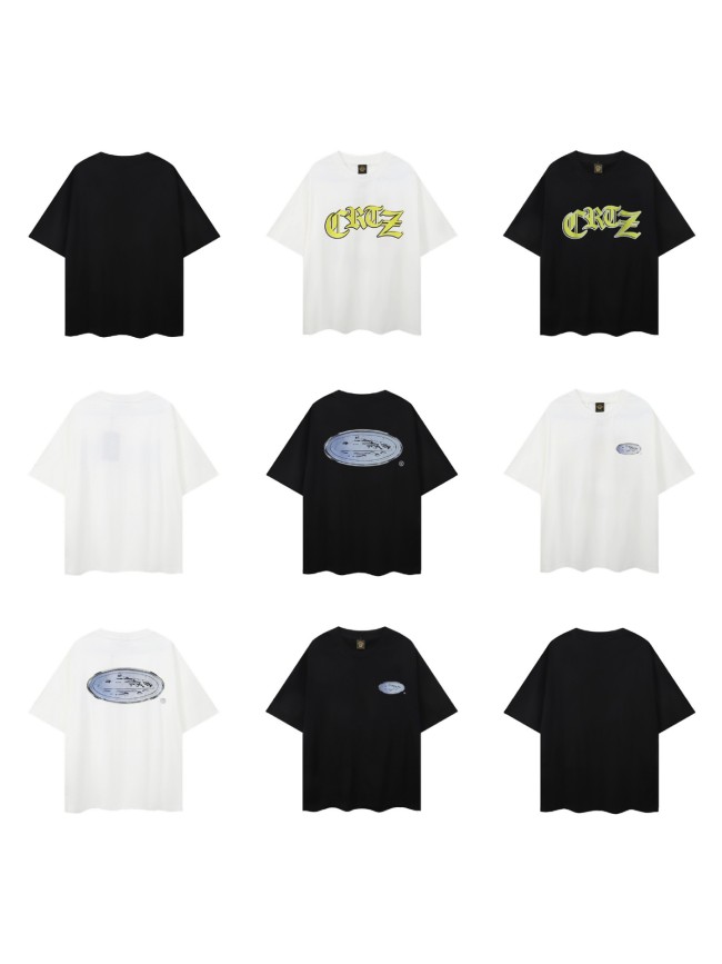 Corteiz Alcatraz Summer Trendy Letter Print Loose Short Sleeve T-Shirt for Men