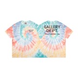 Gallery Dept.color-blocked spring-summer new knit casual American-style trendy streetwear cross-border versatile short-sleeve shirt