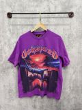 Cross-border trendy new American street hip-hop pure cotton vintage distressed casual versatile short-sleeve shirt